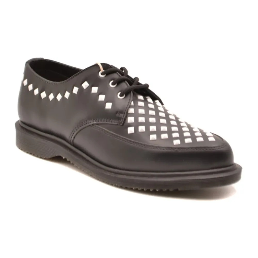 Snøresko^Dr. Martens Tekstprint Brown Derby Sko Sort