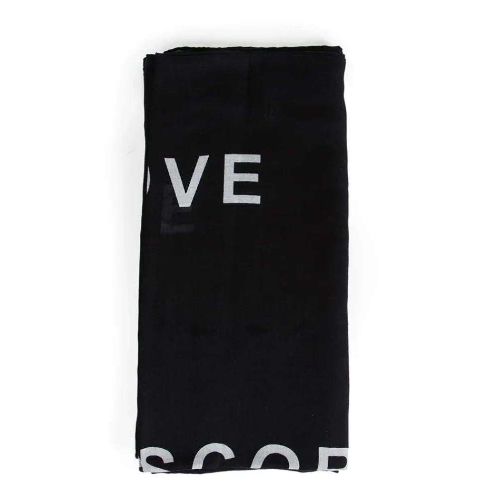 Halstørklæder Og Tørklæder<Rick Owens Temple Printed Cot Scarf Sort