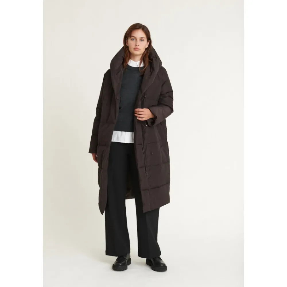 Frakker^Basic Apparel Tenna Shawl Krave Frakke - Chokolade Torte Brun