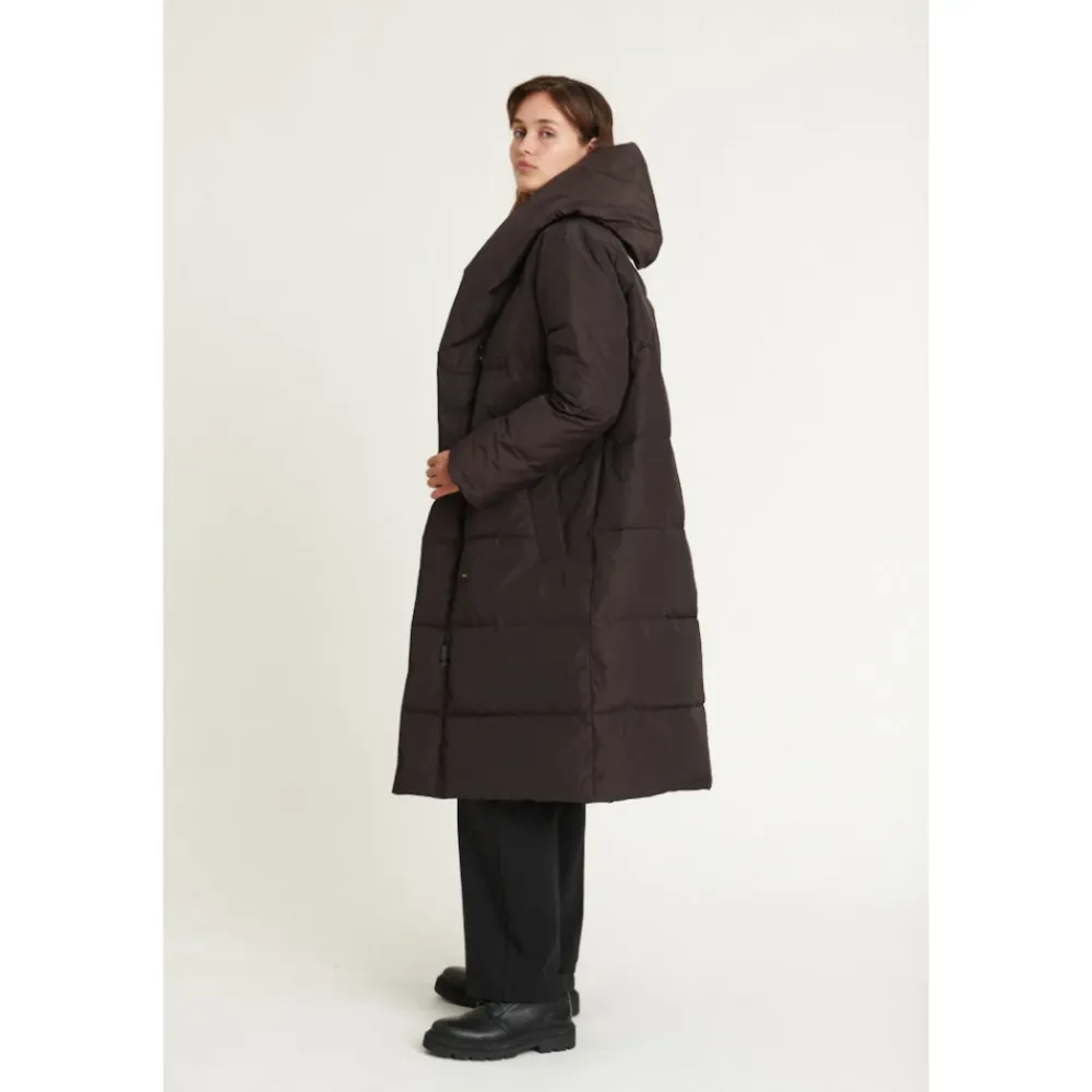Frakker^Basic Apparel Tenna Shawl Krave Frakke - Chokolade Torte Brun