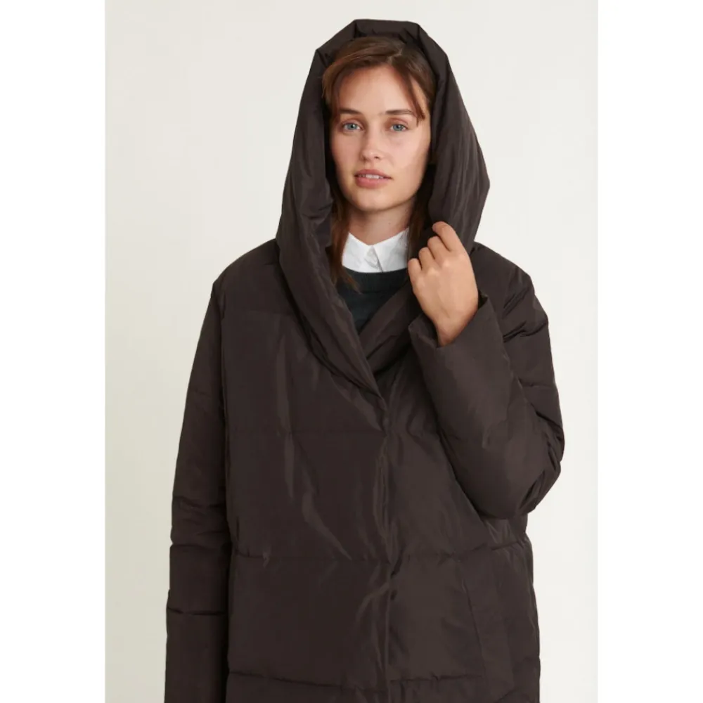 Frakker^Basic Apparel Tenna Shawl Krave Frakke - Chokolade Torte Brun