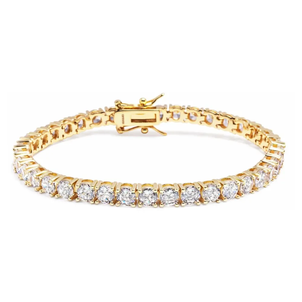 Smykker<Nialaya Tennis Bracelet in Gold Gul