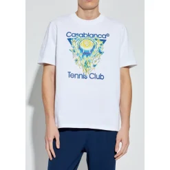 T-Shirts<Casablanca Tennis Club Icon Kortærmet T-shirt Hvid
