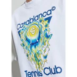 T-Shirts<Casablanca Tennis Club Icon Kortærmet T-shirt Hvid