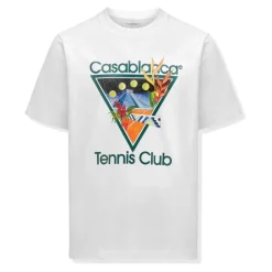 T-Shirts<Casablanca Tennis Club Icon T-Shirt Hvid