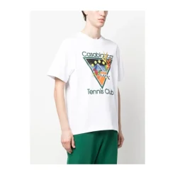 T-Shirts<Casablanca Tennis Club Icon T-Shirt Hvid