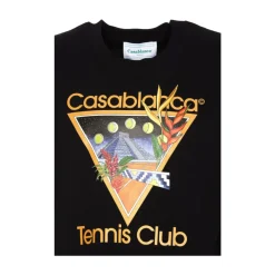 T-Shirts<Casablanca Tennis Club Icon T-shirt Sort