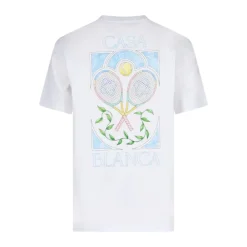T-Shirts<Casablanca Tennis Pastelle T-Shirt Hvid