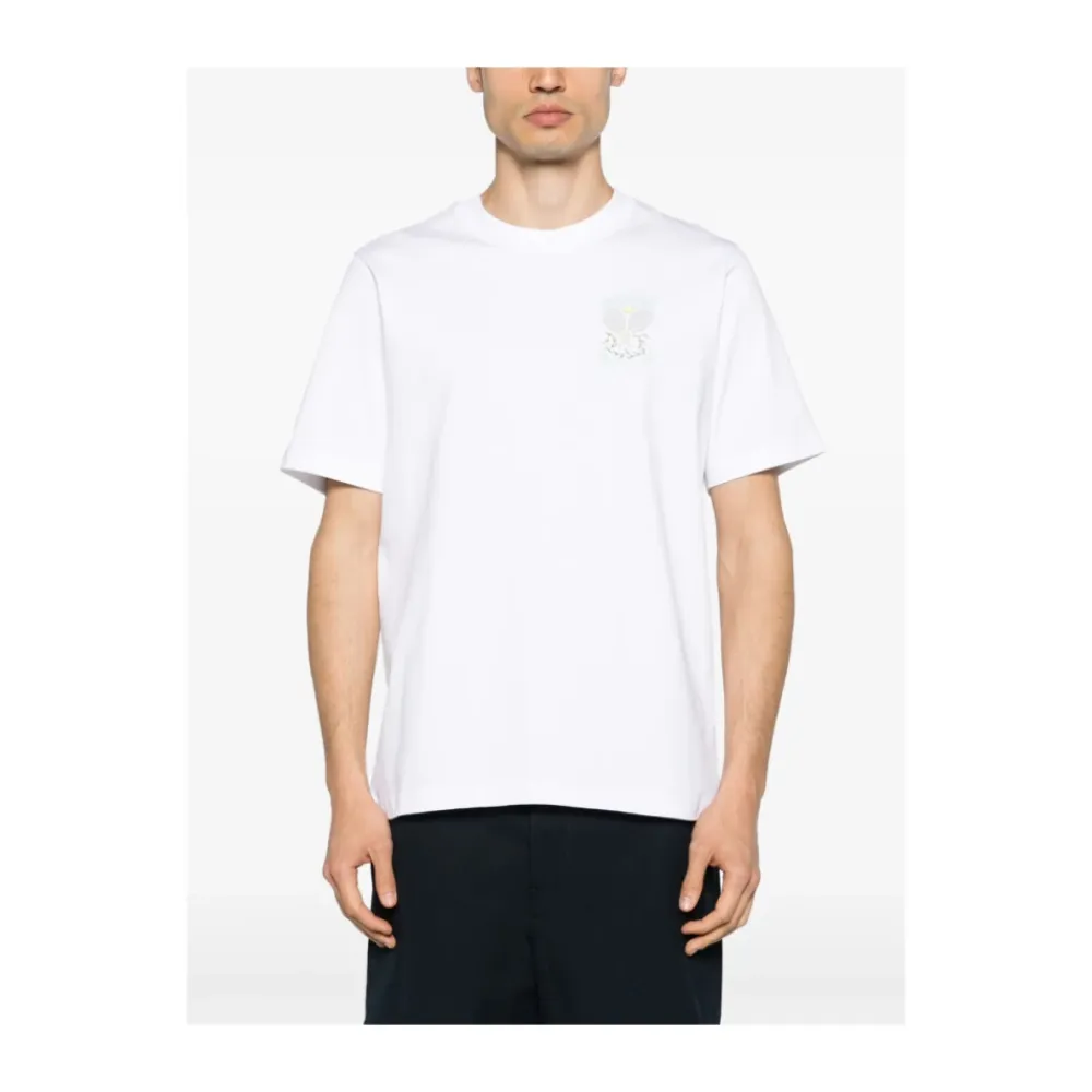 T-Shirts<Casablanca Tennis Pastelle T-Shirt Hvid
