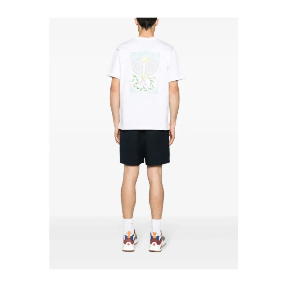 T-Shirts<Casablanca Tennis Pastelle T-Shirt Hvid