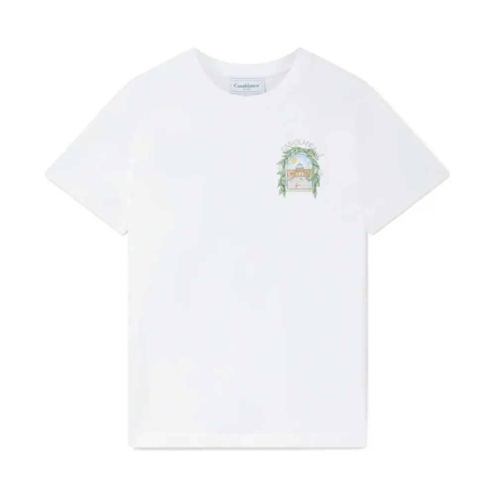 T-Shirts<Casablanca Tennisbue T-shirt Hvid