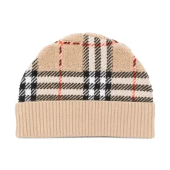 Huer & Kasketter<Burberry Ternede Beanie Håndklæde Stil Beige