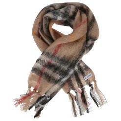 Halstørklæder Og Tørklæder<Burberry Ternet Tørklæde med Frynsede Kanter Beige