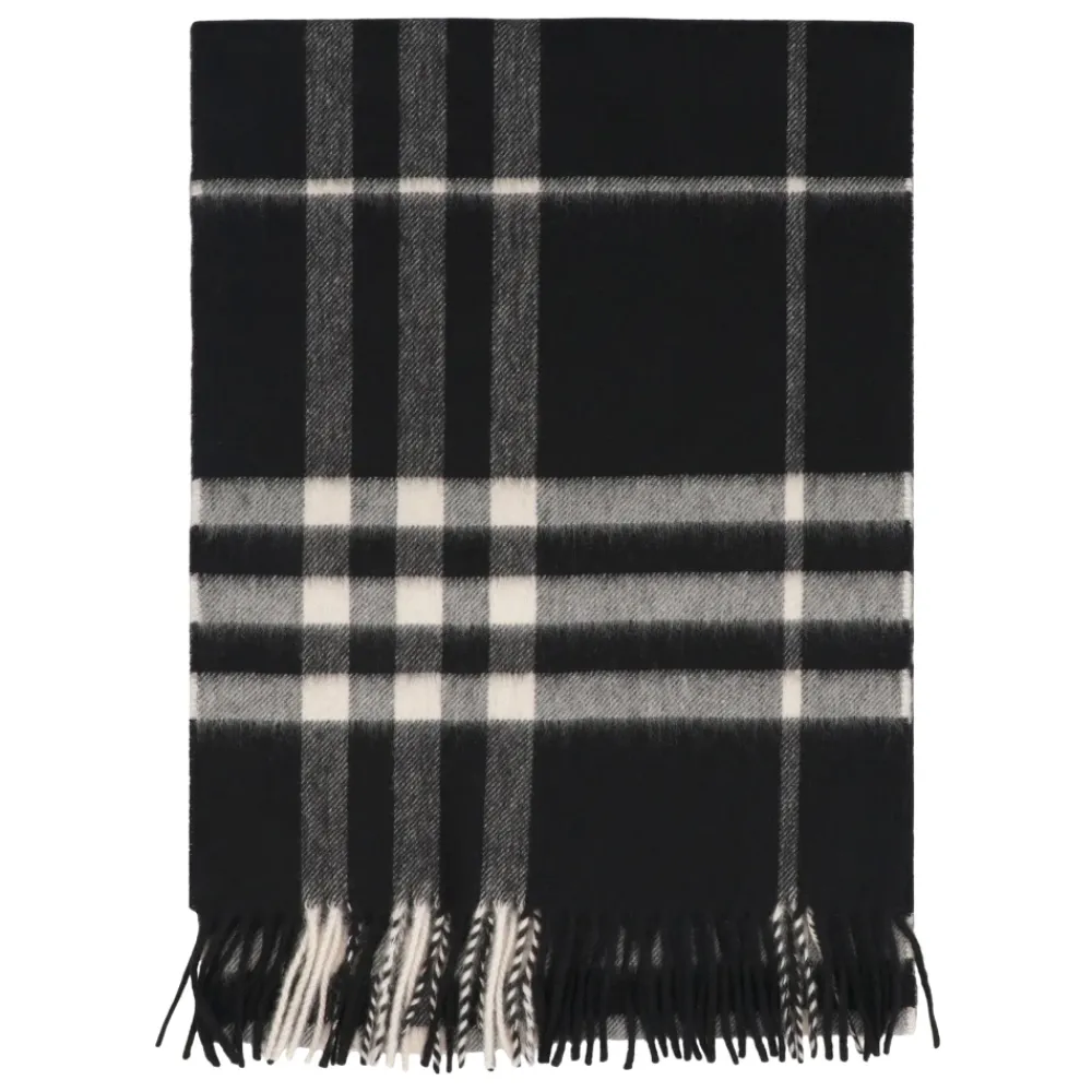 Tørklæder^Burberry Ternet Cashmere Halstørklæde Sort