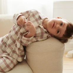 Nattøj^Wheat Ternet Pyjamas Madison Blød Bomuld Junior Beige