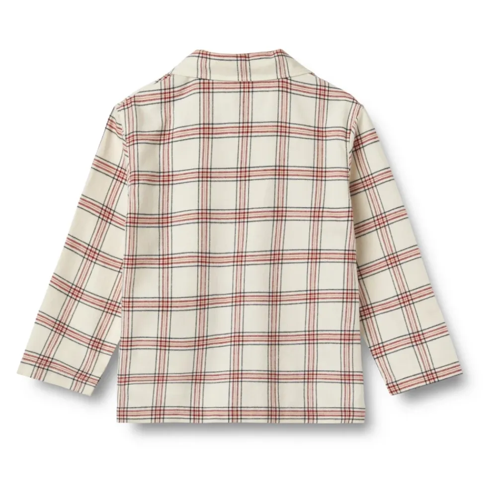 Nattøj^Wheat Ternet Pyjamas Madison Blød Bomuld Junior Beige