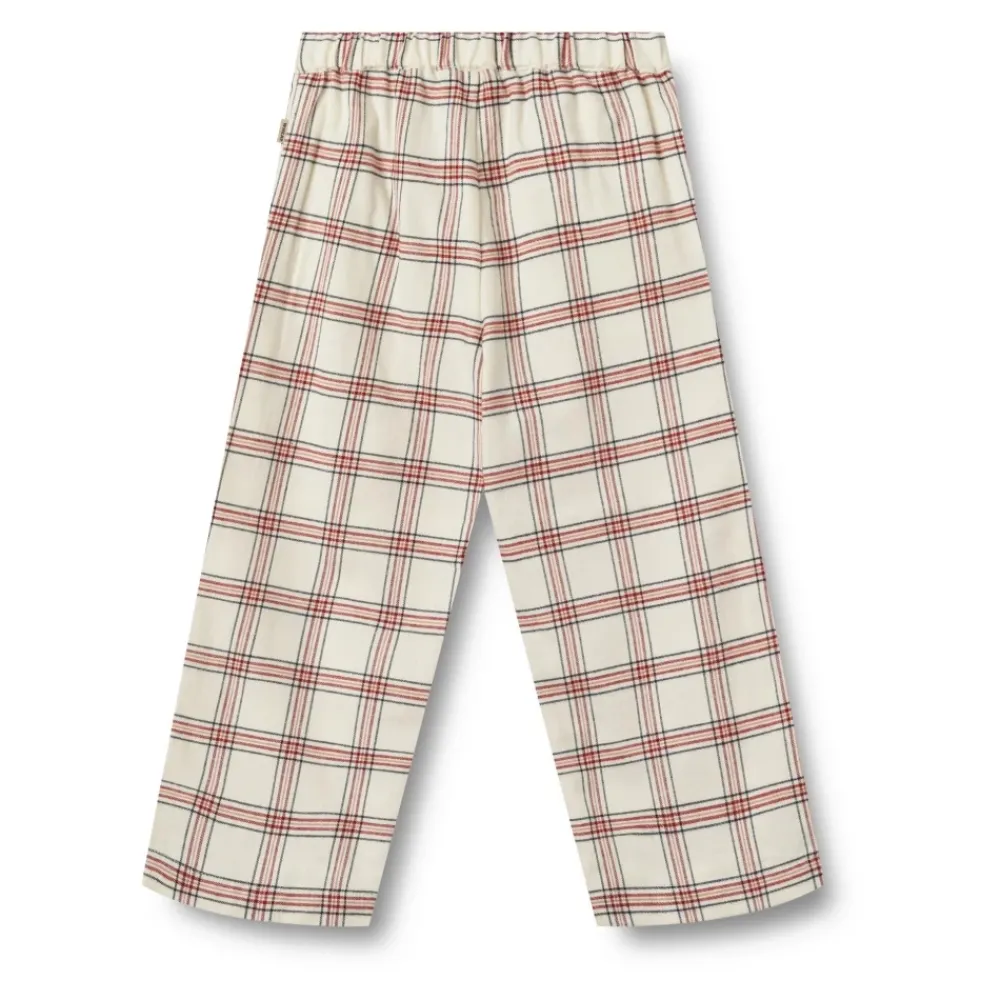 Nattøj^Wheat Ternet Pyjamas Madison Blød Bomuld Junior Beige
