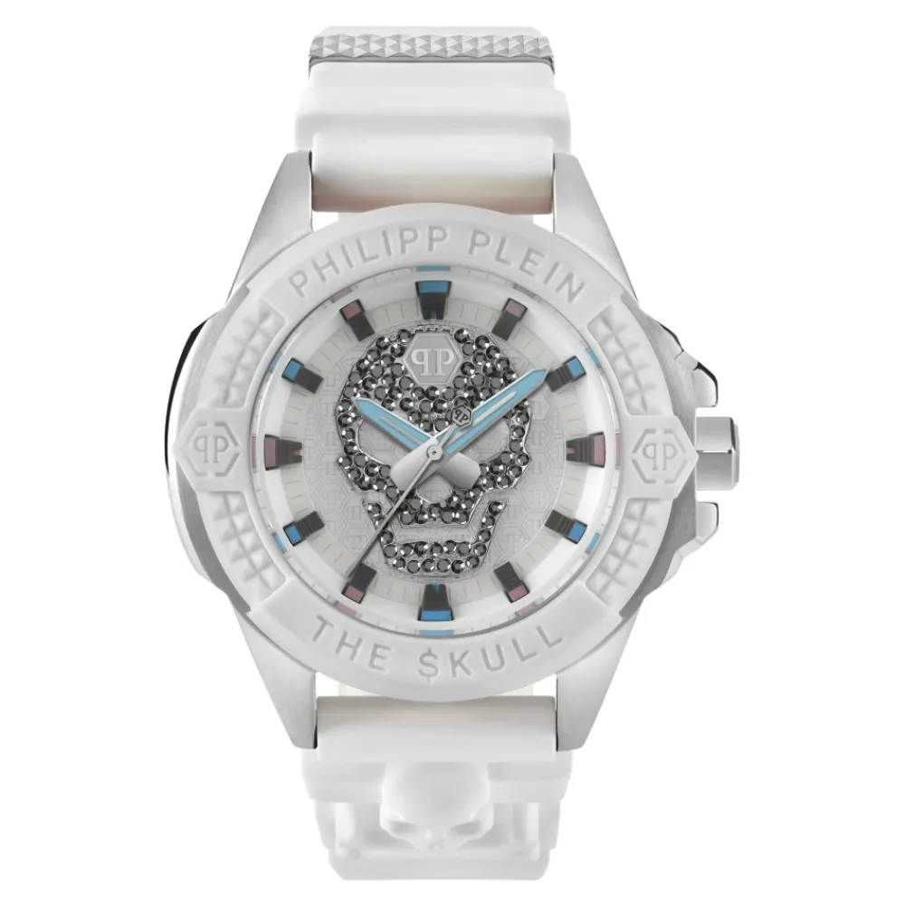 Ure<Philipp Plein The $kull Titan Crystal Hvid