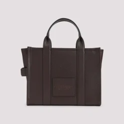 Indkøbstasker<Marc Jacobs The Leather Medium Tote Bag Brun