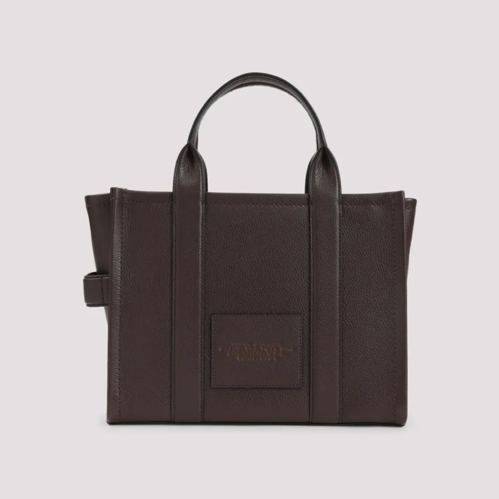Indkøbstasker<Marc Jacobs The Leather Medium Tote Bag Brun