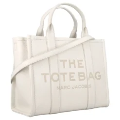 Indkøbstasker<Marc Jacobs The Leather Medium Tote Taske Beige