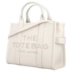 Indkøbstasker<Marc Jacobs The Leather Medium Tote Taske Beige