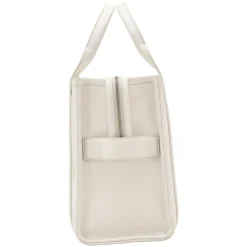 Indkøbstasker<Marc Jacobs The Leather Medium Tote Taske Beige