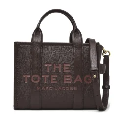 Indkøbstasker<Marc Jacobs The Leather Small Tote Bag Brun