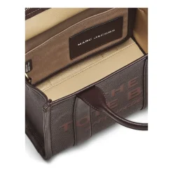 Indkøbstasker<Marc Jacobs The Leather Small Tote Bag Brun