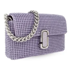 Bæltetasker<Marc Jacobs The Rhinestone J Marc Mini Skuldertaske Lilla