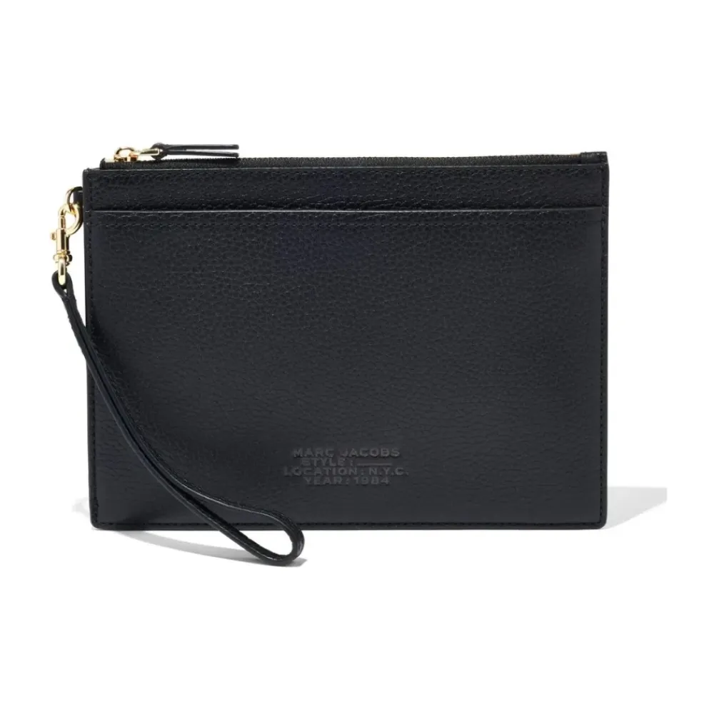 Clutch<Marc Jacobs The Small Wristlet Leather Clutch Sort