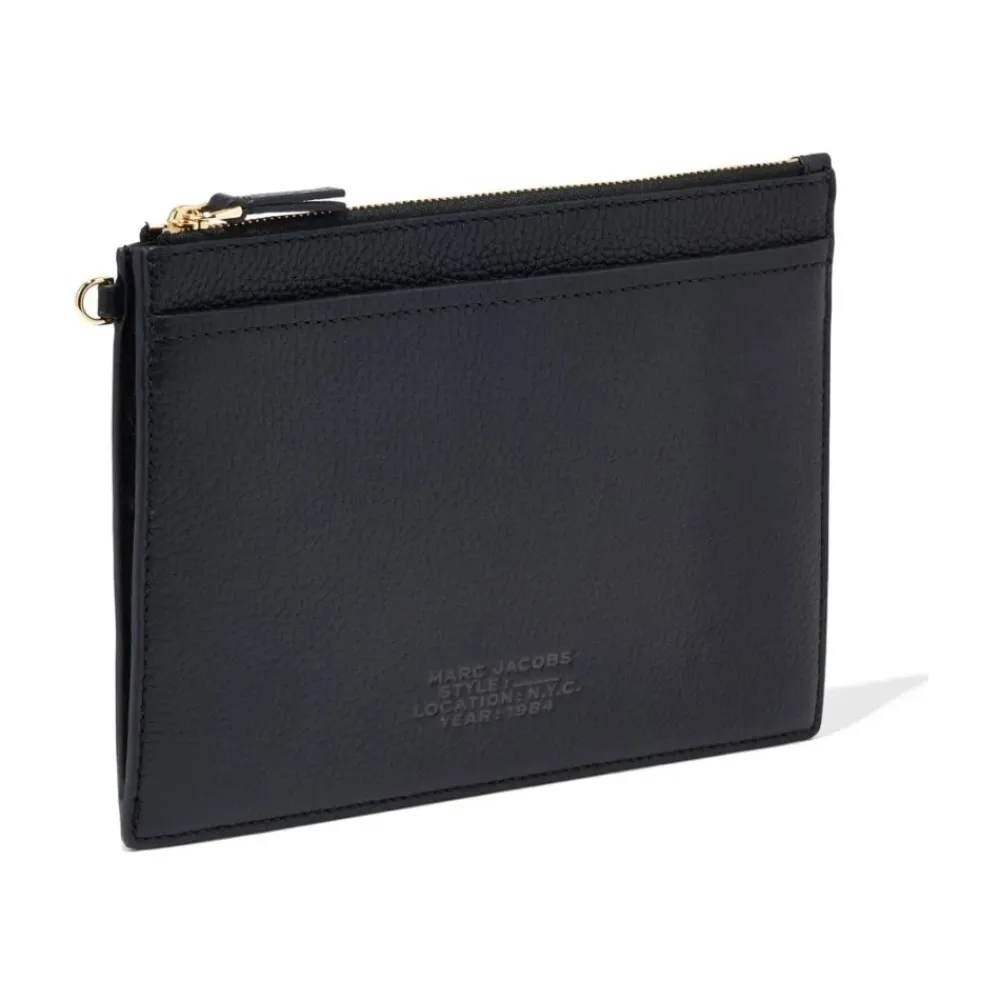 Clutch<Marc Jacobs The Small Wristlet Leather Clutch Sort