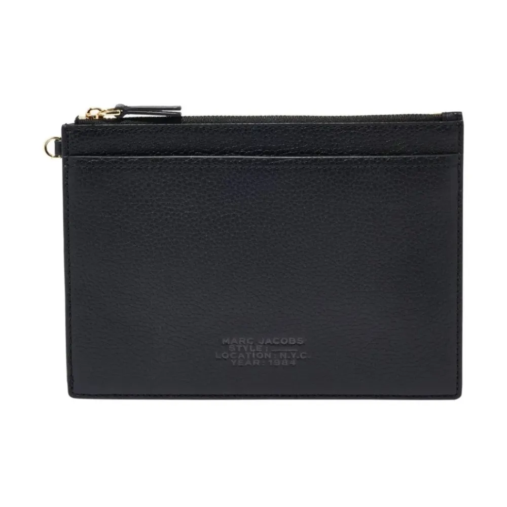 Clutch<Marc Jacobs The Small Wristlet Leather Clutch Sort