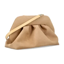 Clutch<THEMOIRè Tia Suede Clutch Beige