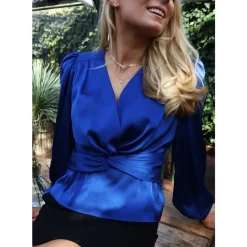 Bluser & Skjorter<Liberté Tiki LS Twist Blouse Blå