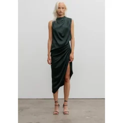 Nederdele<Ahlvar Gallery Tilda silkekjole dyb skov Grøn