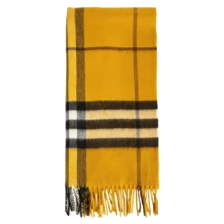 Halstørklæder Og Tørklæder|Tørklæder^Burberry Tjek Cashmere Tørklæde med Frynsede Ender Beige
