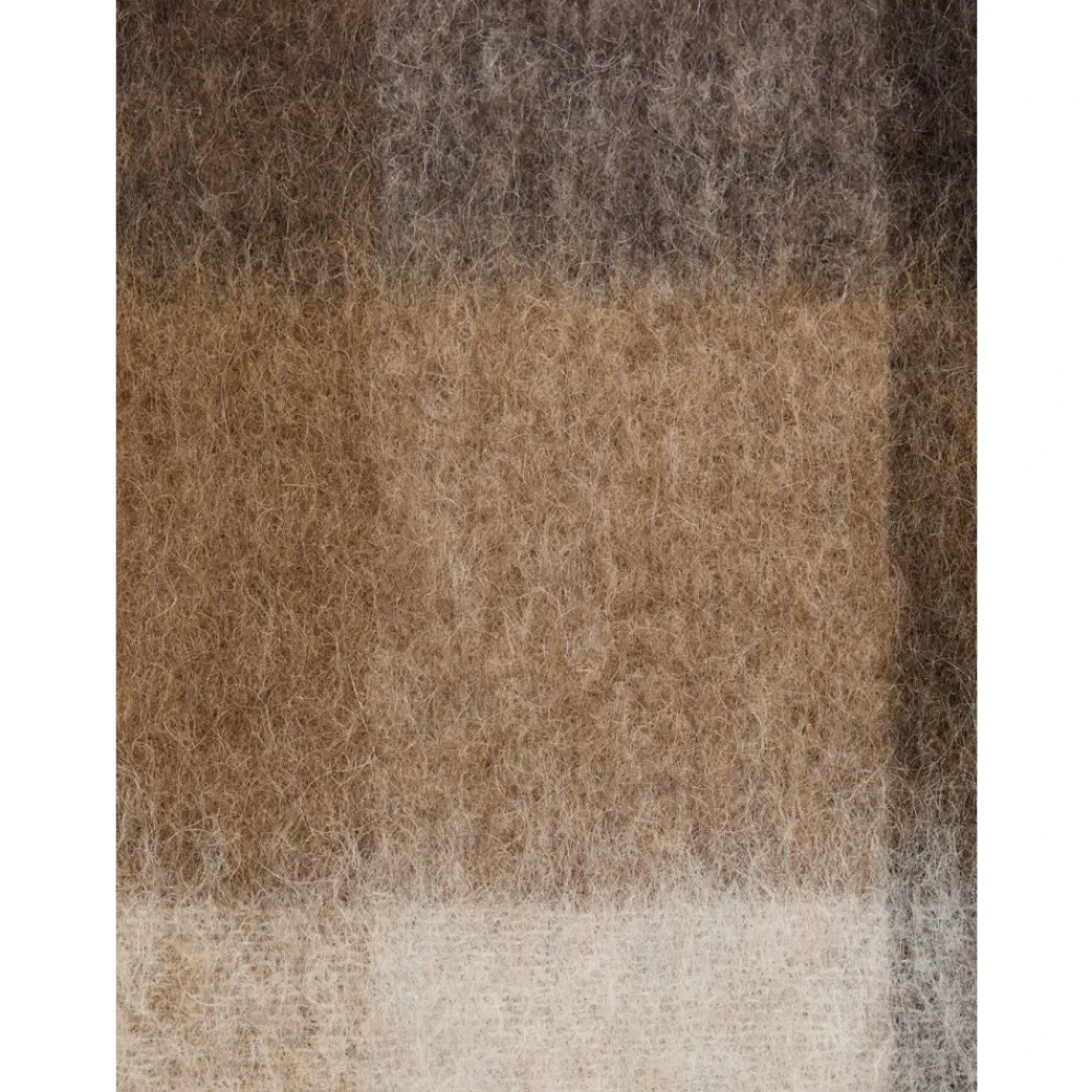 Tørklæder^Acne Studios Tjek Frynse Tørklæde Mørkebrun/Hvid/Brun Multifarvet