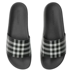 Sandaler<Burberry Tjek Print e Sandaler Produceret i Italien Sort