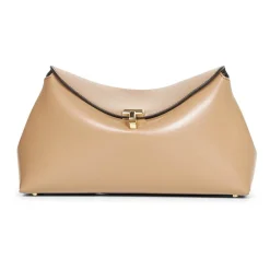 Clutch^TotêMe T-Lock Læder Clutch Brun