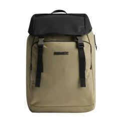Rygsække^Dsquared2 Tofarvet Rygsæk med Justerbar Snøre og Lynlåslommer Beige