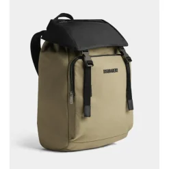 Rygsække^Dsquared2 Tofarvet Rygsæk med Justerbar Snøre og Lynlåslommer Beige
