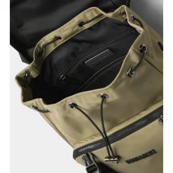 Rygsække^Dsquared2 Tofarvet Rygsæk med Justerbar Snøre og Lynlåslommer Beige