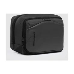 Toilettasker^Piquadro Toiletry bag in fabric and bio-based material Sort