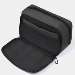 Toilettasker^Piquadro Toiletry bag in fabric and bio-based material Sort