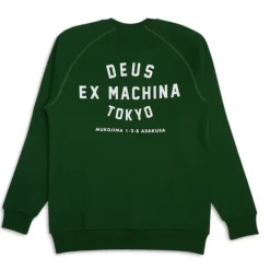 Trøjer|Sweatshirts^Deus Ex Machina Tokyo Address Crew Hillside Grøn