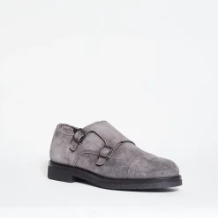 Business Sko<Florsheim Tower Suede Cap Toe Double Monk Grå