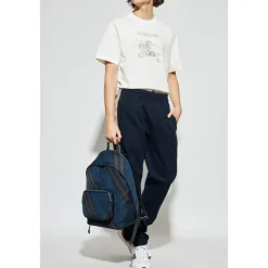 Bukser^Burberry Track Pants med Sidestriber Blå