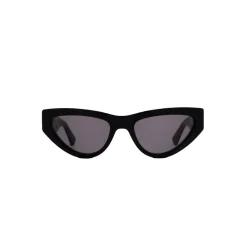 Solbriller<Bottega Veneta Triangle Metal Detail Cat Eye Solbriller Sort