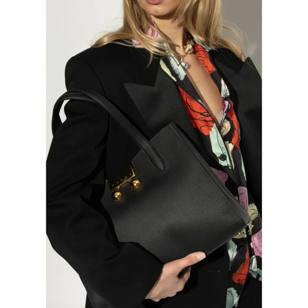Håndtasker^Marni Trunkaroo Shopper Taske Sort